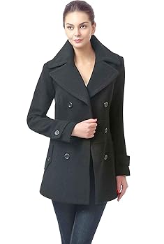Amazon.com: BGSD Women Joann Wool Blend Walking Pea Coat